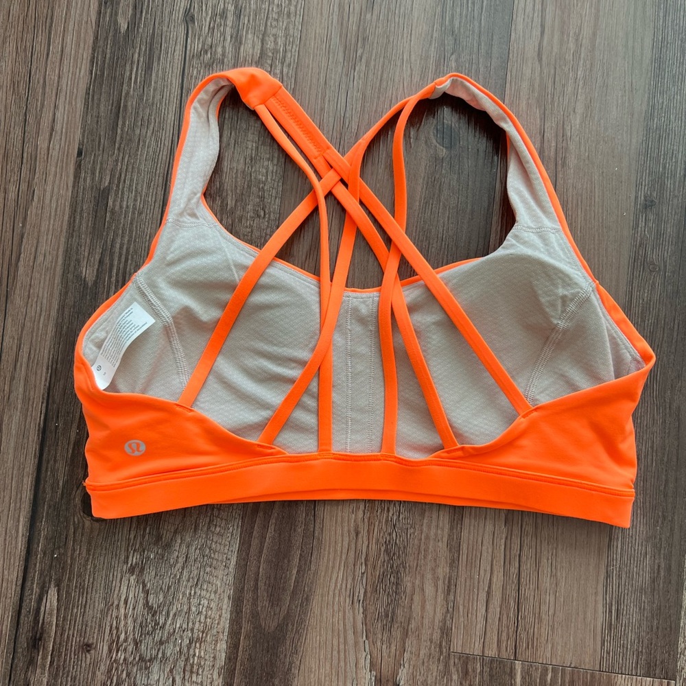 LULULEMON orange sports bra